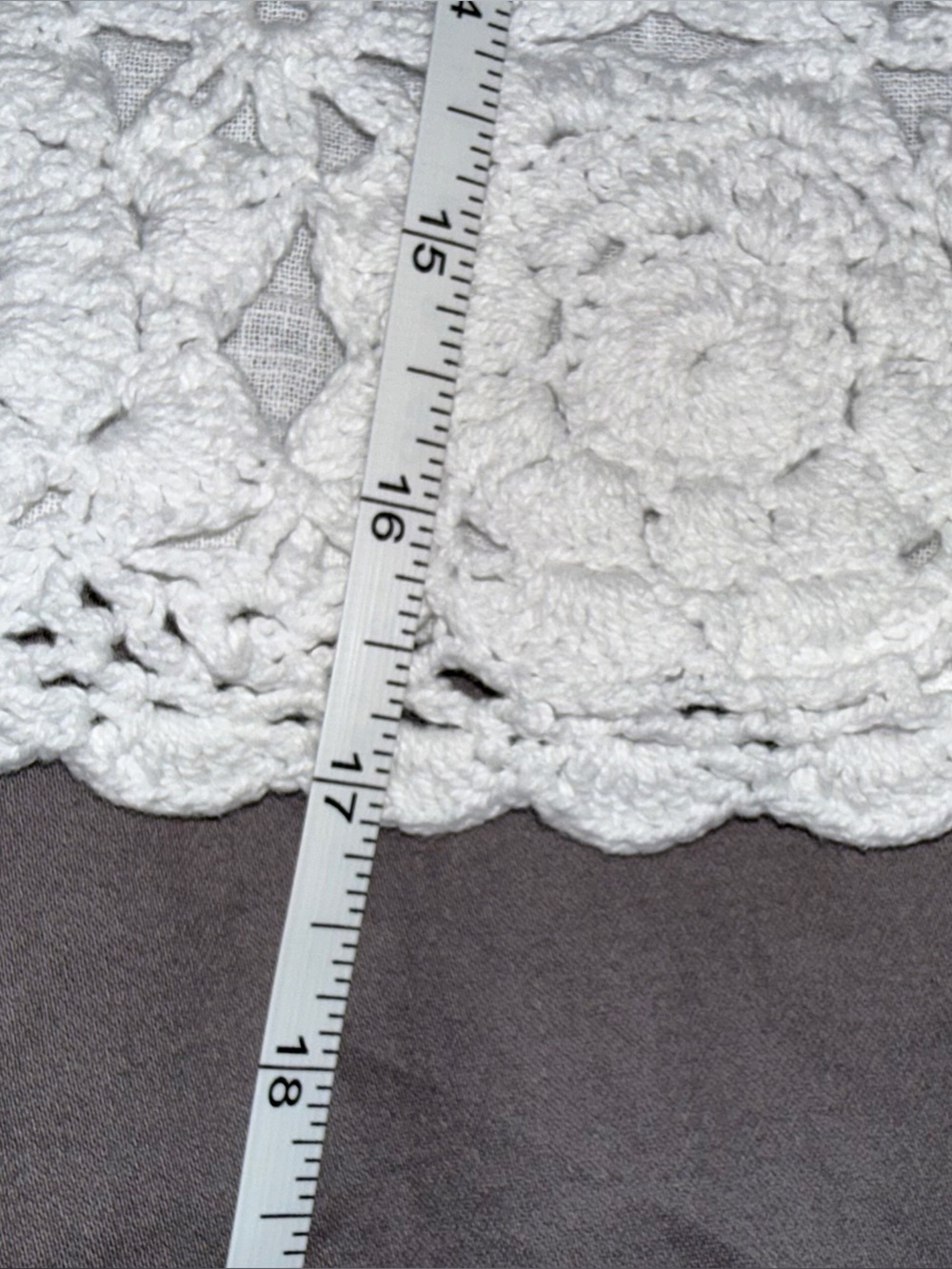 Rebellion Again White Crochet Lace Boho Sleeveless Tank Top Medium 100% Cotton - Picture 8 of 8